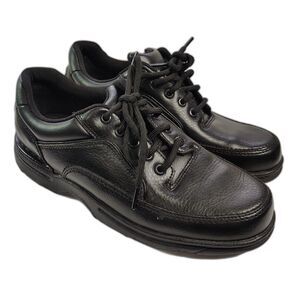 Rockport Men’s 7.5 Black Leather Lace-Up Oxford Work Shoes Comfort Sole